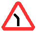 Знак 1.11.2 Опасный поворот Знак 1.11.2 Опасный поворот
