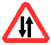 Знак 1.21 Двустороннее движение Знак 1.21 Двустороннее движение