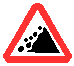Знак 1.28 Падение камней Знак 1.28 Падение камней