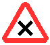 Знак 1.6 Пересечение равнозначных дорог Знак 1.6 Пересечение равнозначных дорог