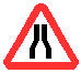 Знак 1.20.1&nbsp;Сужение дороги